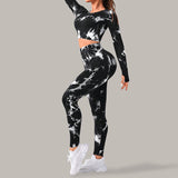 2 pieces Seamless Tie-dye Workout Sets
