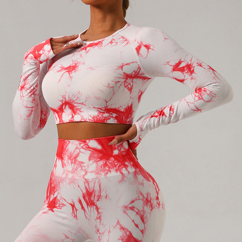 2 pieces Seamless Tie-dye Workout Sets