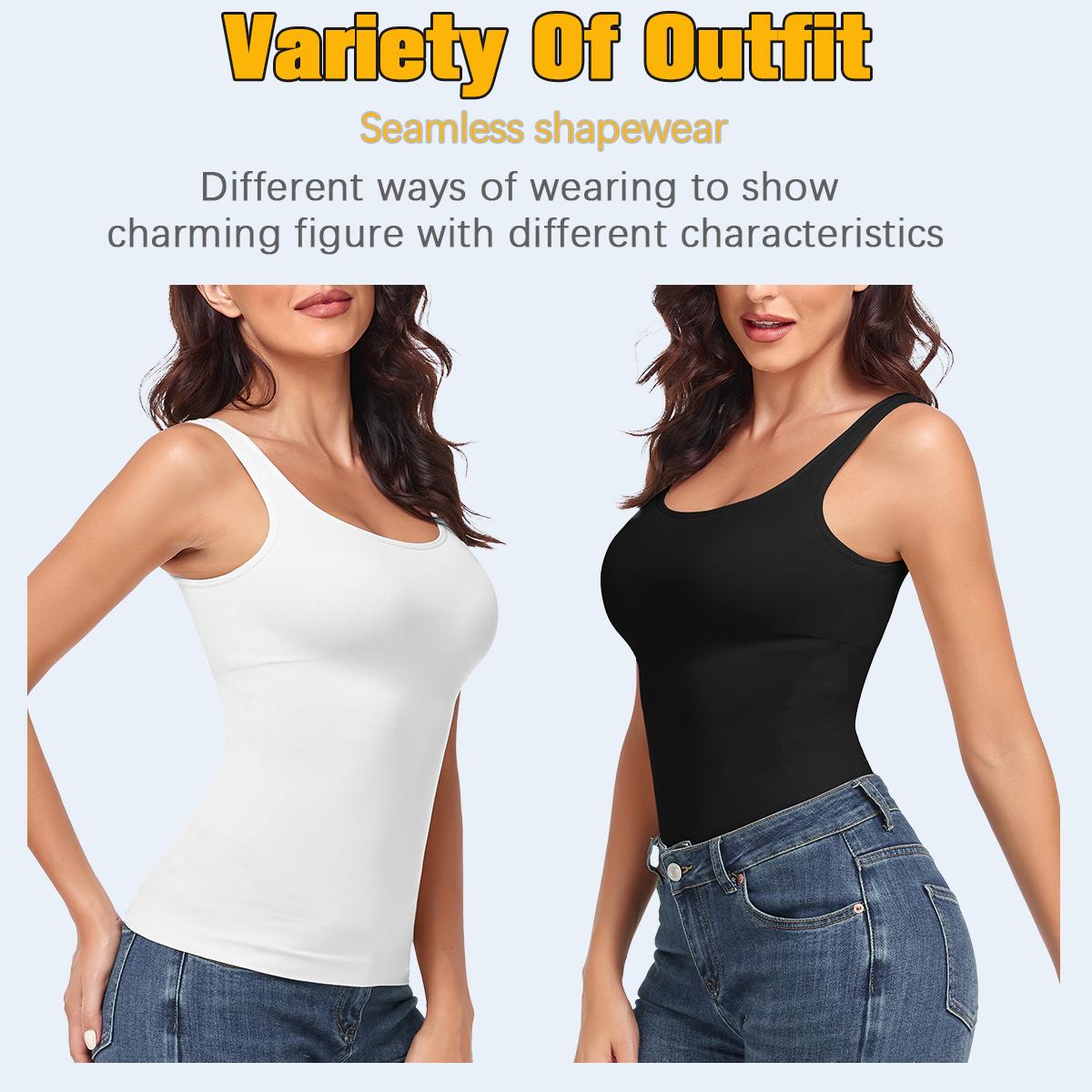 Women's Square Neck Tank Tops Shapewear