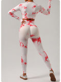 2 pieces Seamless Tie-dye Workout Sets