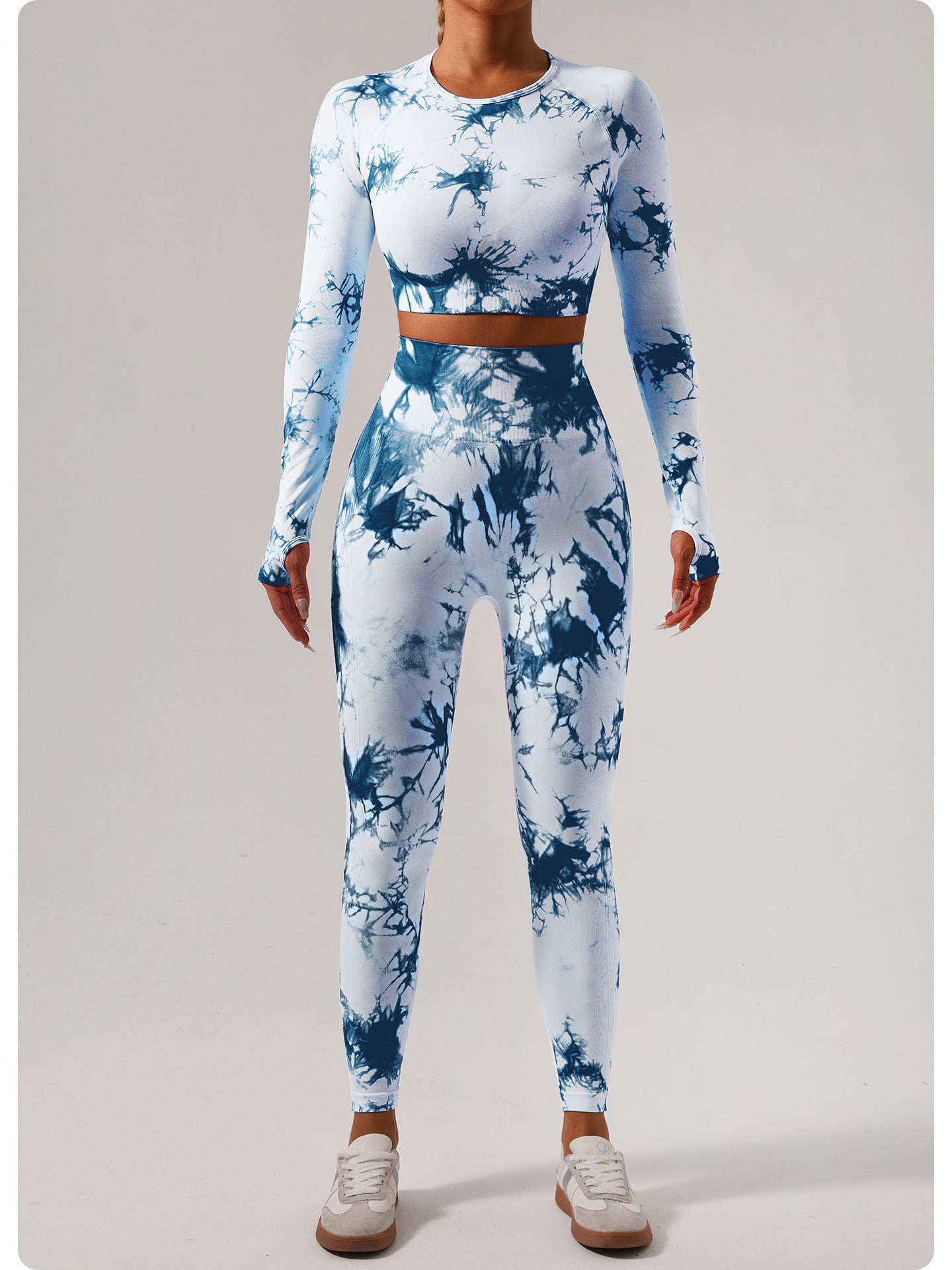 2 pieces Seamless Tie-dye Workout Sets