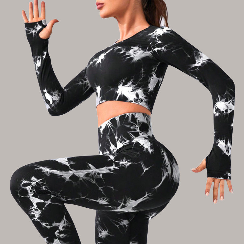 2 pieces Seamless Tie-dye Workout Sets