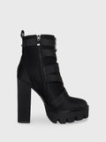 Ботильоны Solana Black Lycra с пряжкой на платформе