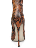 Сапоги-ботфорты Camel Python Lycra Stiletto Thigh High