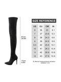 Sexy Suede Pointed Toe Stiletto High Heels Boots