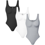 V Neck Bodysuit Thong Shapewear