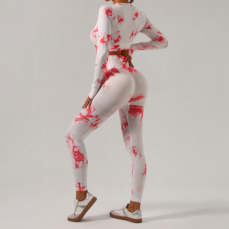 2 pieces Seamless Tie-dye Workout Sets