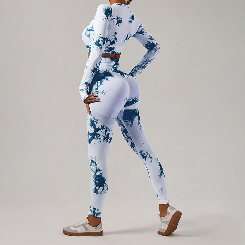 2 pieces Seamless Tie-dye Workout Sets