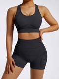 Workout Sets 2 Piece Crop Tank Top & Yoga Outfits Shorts