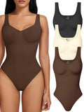 V Neck Bodysuit Thong Shapewear