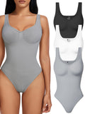 V Neck Bodysuit Thong Shapewear