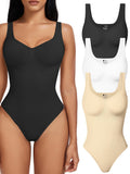 V Neck Bodysuit Thong Shapewear