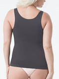 OVERFLAIR Women's Tummy Control Shapewear Tank Tops - Seamless Body Shaper Compression Top