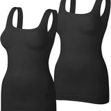 Women's Square Neck Tank Tops Shapewear