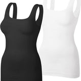 Women's Square Neck Tank Tops Shapewear