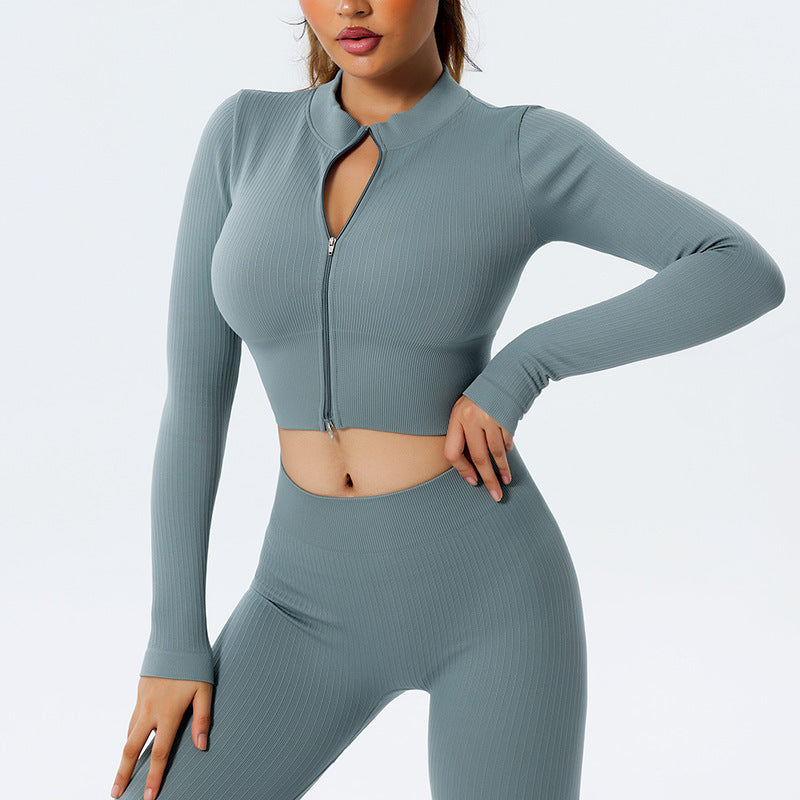 Fitness Clothing Seamless Running Top Long Sleeve Long Pants Athletic Suit