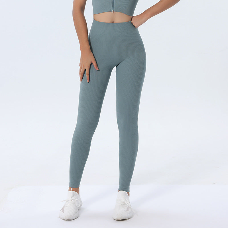 Fitness Clothing Seamless Running Top Long Sleeve Long Pants Athletic Suit