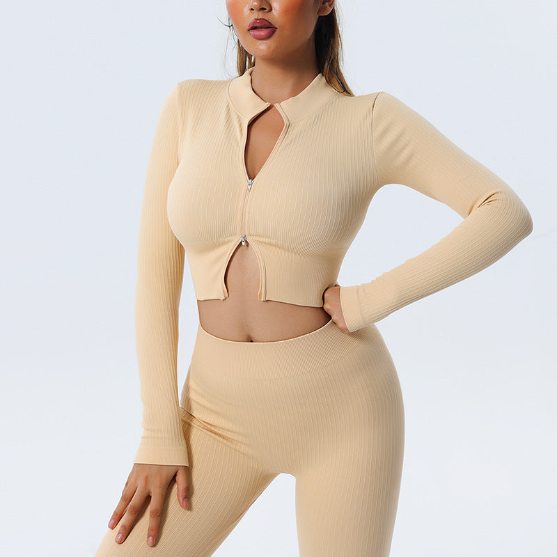 Fitness Clothing Seamless Running Top Long Sleeve Long Pants Athletic Suit