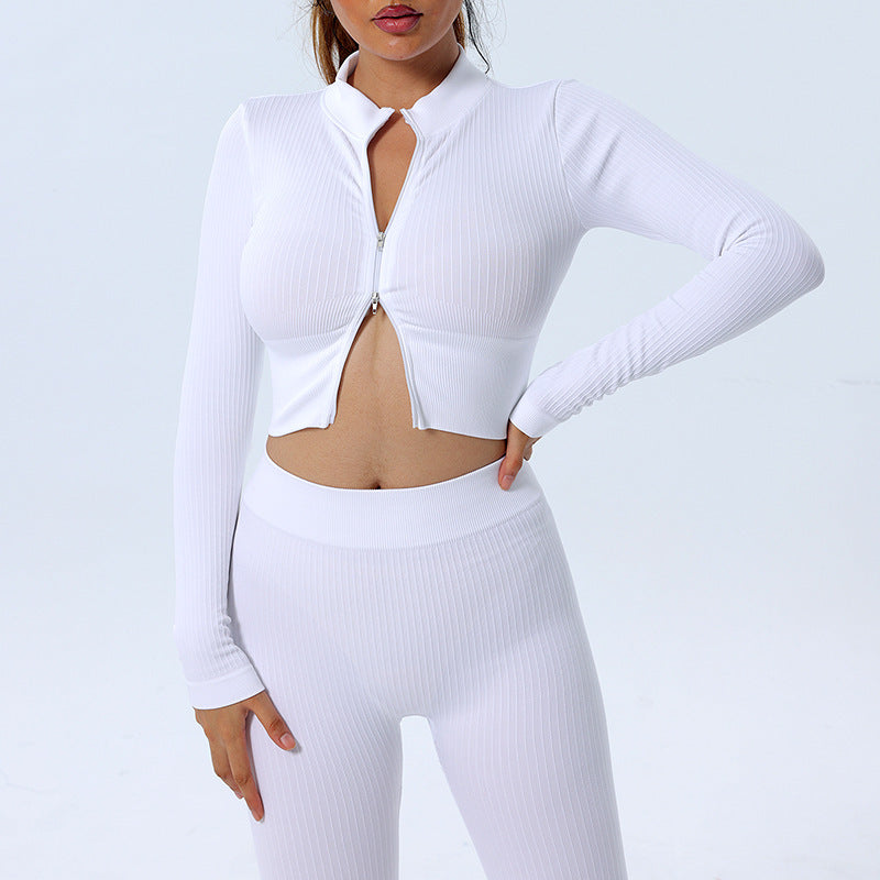 Fitness Clothing Seamless Running Top Long Sleeve Long Pants Athletic Suit