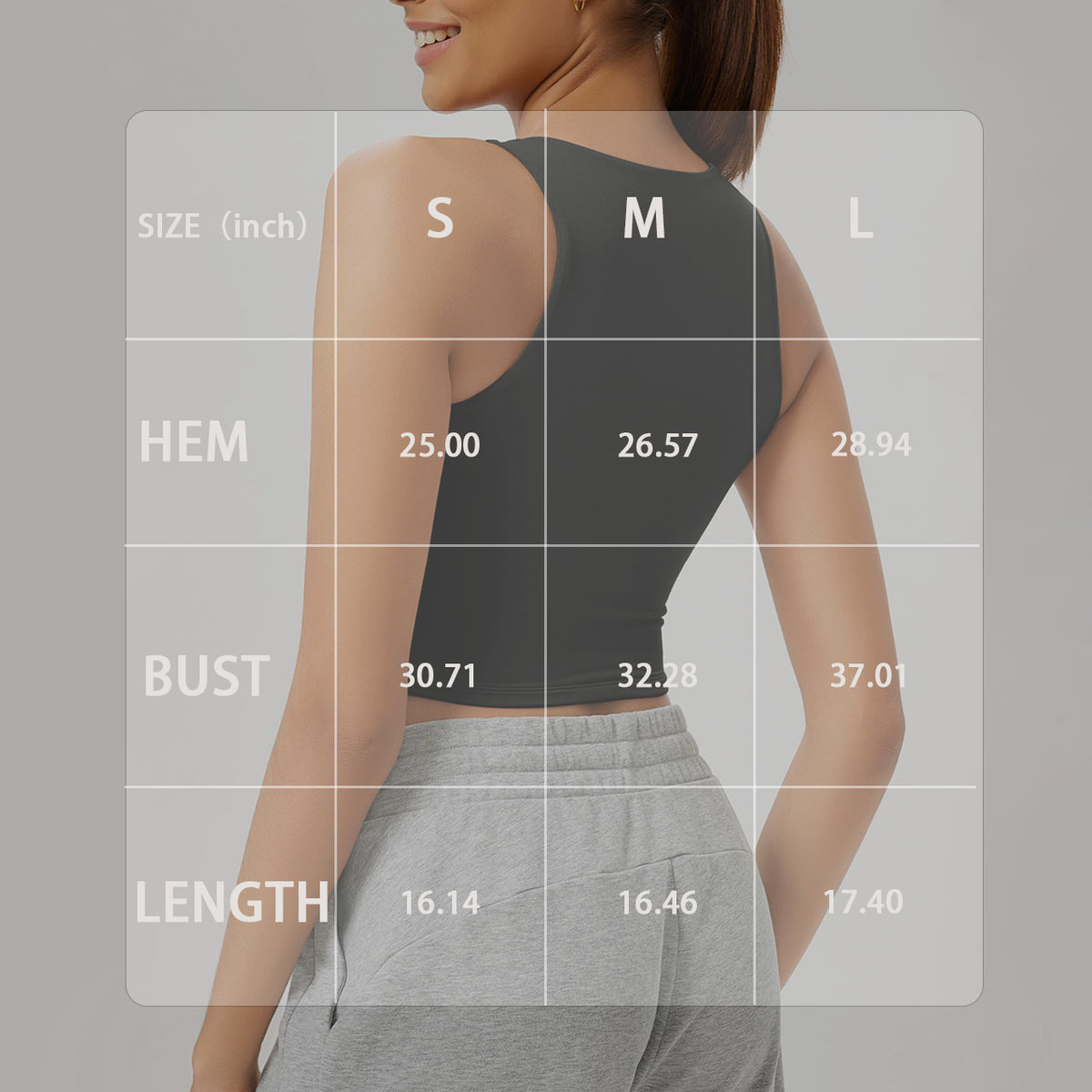 Women's Sleeveless Crew Neck asual Basic Tank Crop Tops