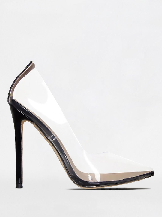 Transparent High Heeled Pointed Toe Heels